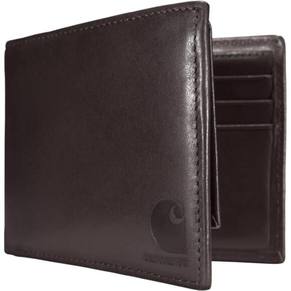 Mens Leather Wallet Bifold RFID Blocking Durable Slim Front Back Pocket - Picture 2 of 7